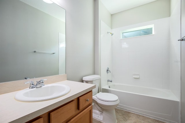 15165 Heron Hideaway Cir, Winter Garden, FL 34787 - full bathroom featuring tile patterned flooring, tiled shower / bath, vanity, and toilet