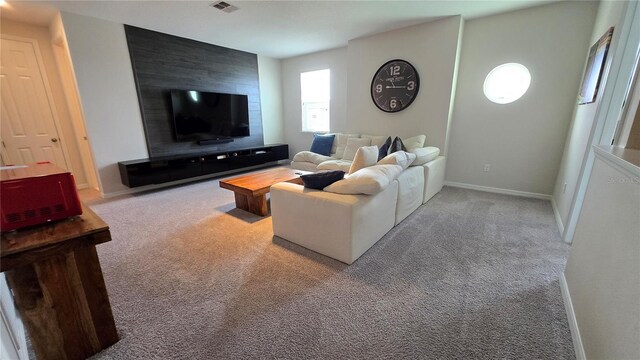 view of carpeted living room