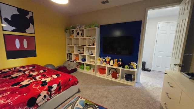 bedroom featuring carpet