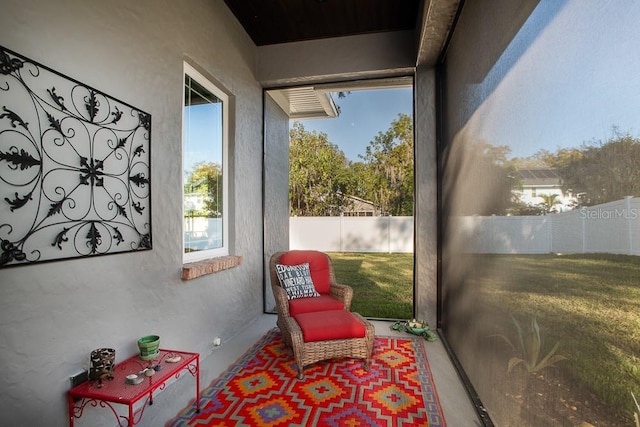 sunroom with a healthy amount of sunlight