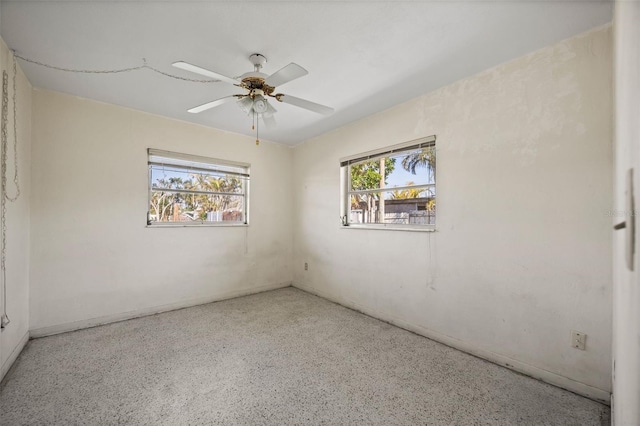 empty room with ceiling fan