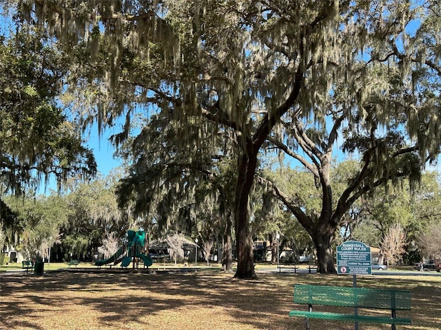 view of community featuring a playground