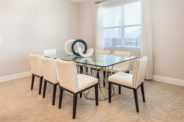 view of dining room