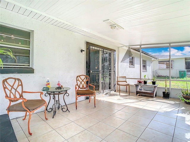 view of sunroom