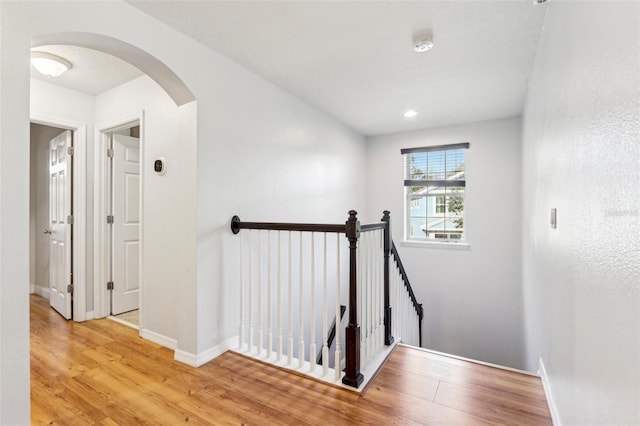 hall featuring light hardwood / wood-style floors