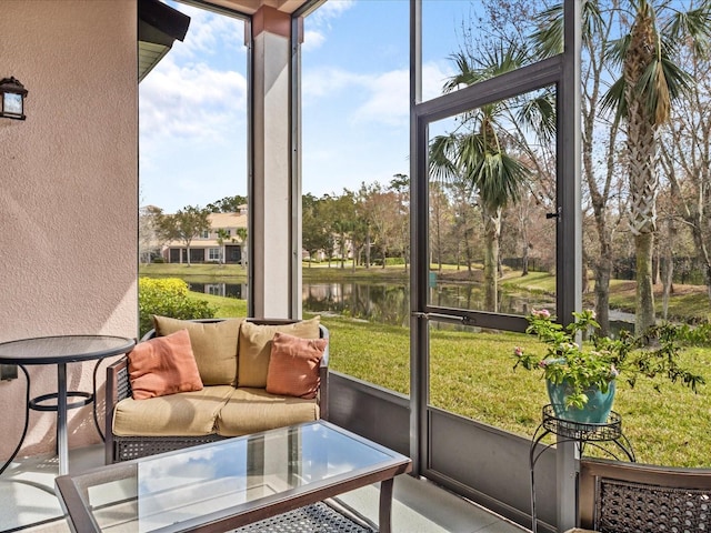 1431 Milledge Ln, Davenport, FL 33896 - sunroom with a water view and a wealth of natural light