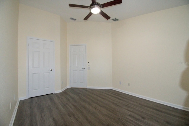 6855 Sperone St, Orlando, FL 32819 - empty room featuring dark wood-style flooring and a ceiling fan