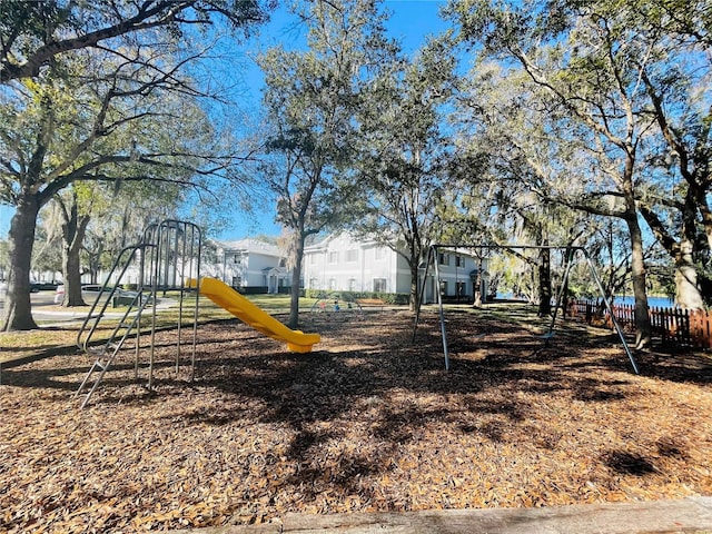 view of jungle gym