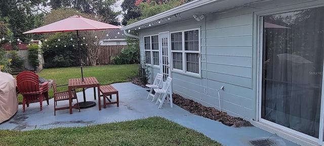 view of patio / terrace with a fenced backyard