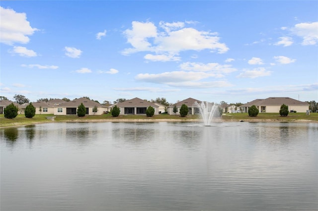 property view of water featuring a residential view