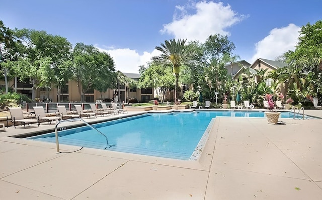 view of pool with a patio