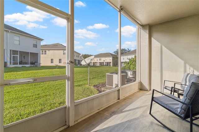 view of sunroom