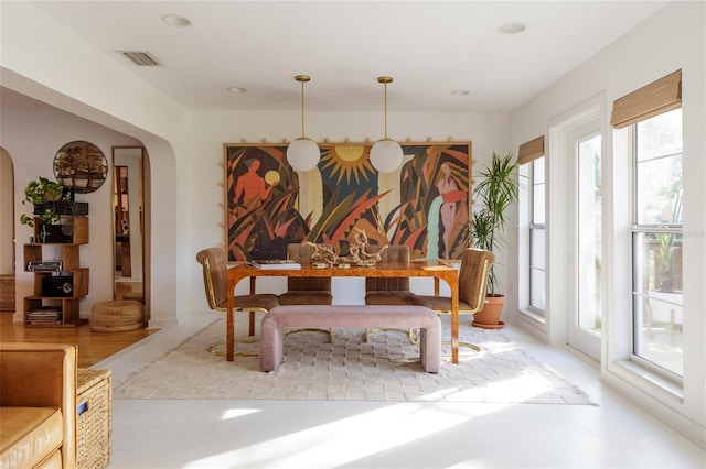 view of dining area