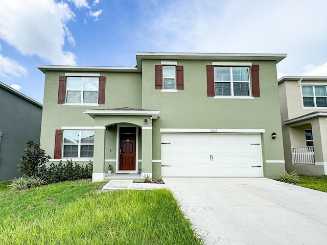 view of front of home featuring a garage