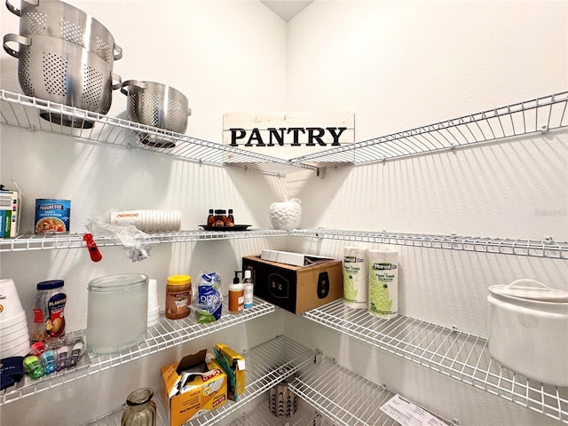 view of pantry