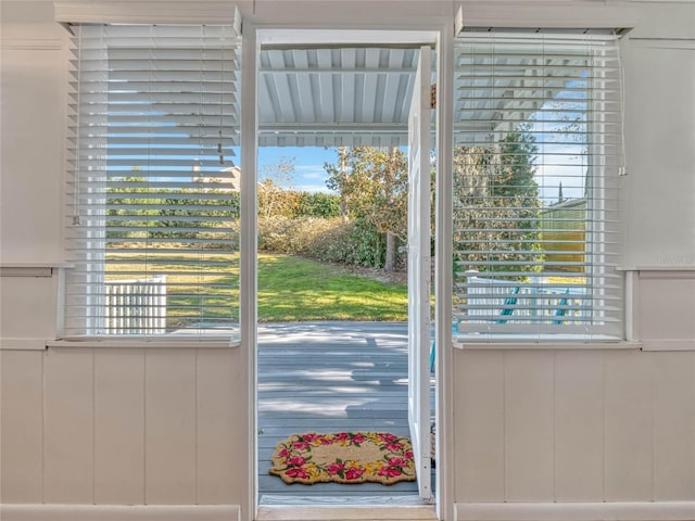 doorway with a wealth of natural light