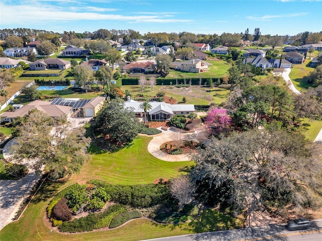 bird's eye view with a residential view