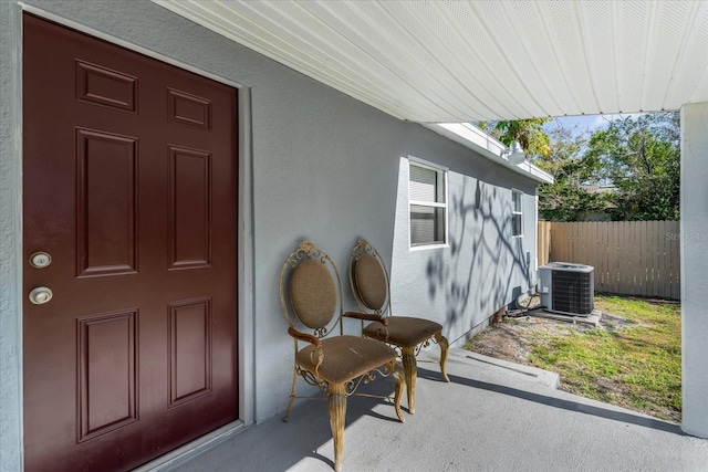 entrance to property with cooling unit