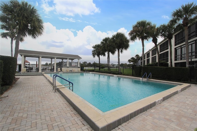 view of pool with a patio area