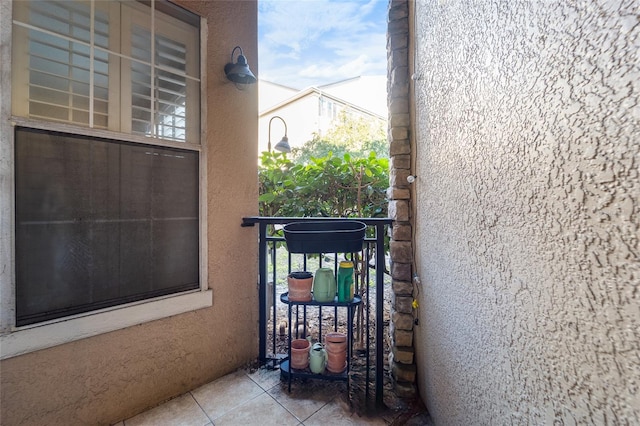 view of patio / terrace with a balcony