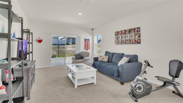 view of carpeted living room