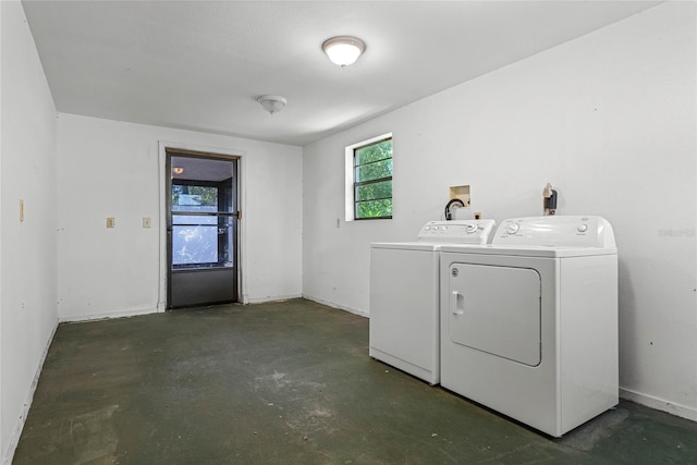 laundry room featuring independent washer and dryer