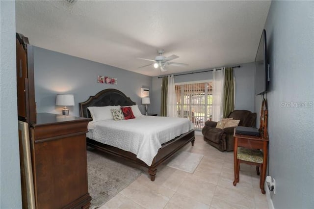 bedroom with ceiling fan