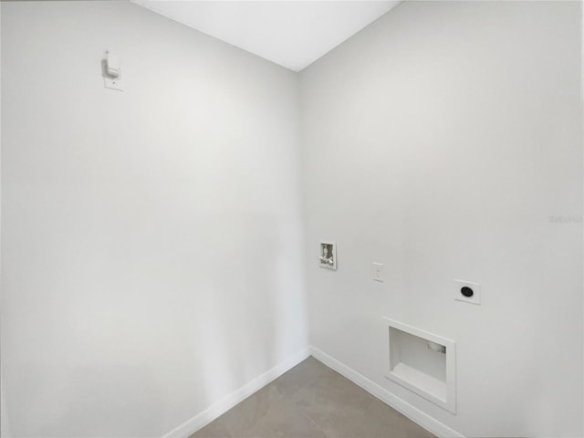 laundry area featuring hookup for a washing machine and hookup for an electric dryer