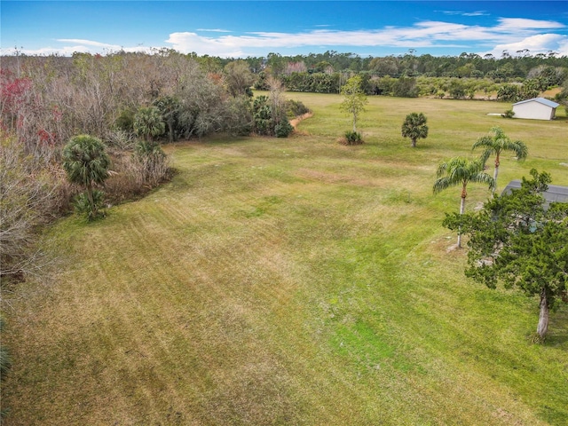 drone / aerial view with a rural view