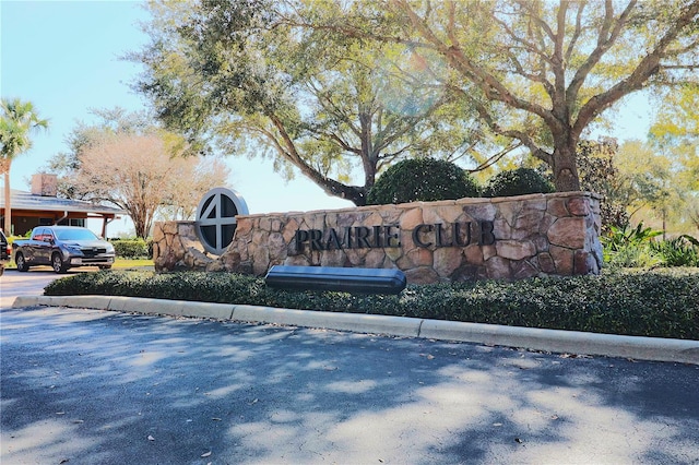 view of community sign