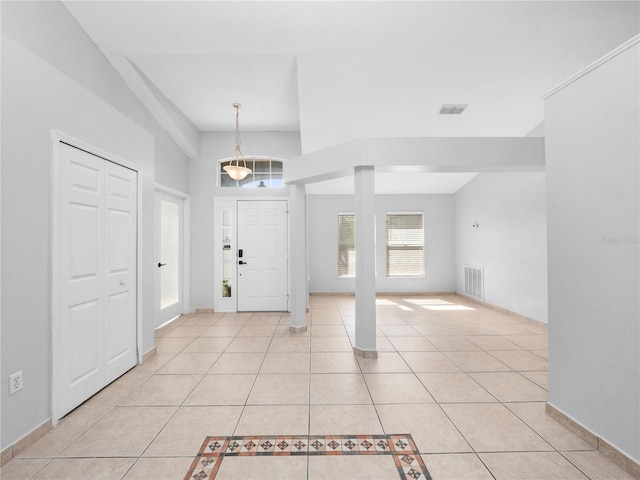 view of tiled entrance foyer