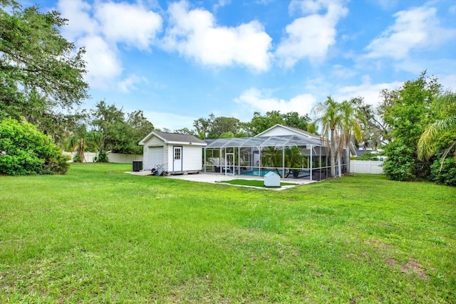 11419 Donneymoor Dr, Riverview, FL 33569 - view of yard with a patio and a lanai