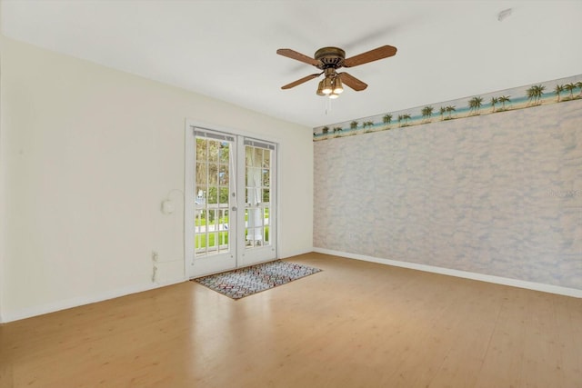 11419 Donneymoor Dr, Riverview, FL 33569 - unfurnished room featuring wood finished floors and a ceiling fan