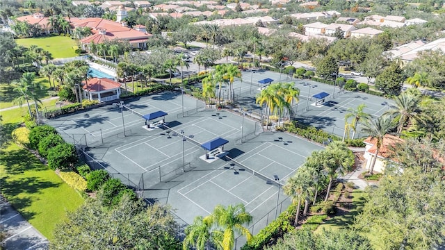 bird's eye view with a residential view