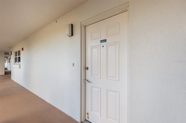 view of doorway to property