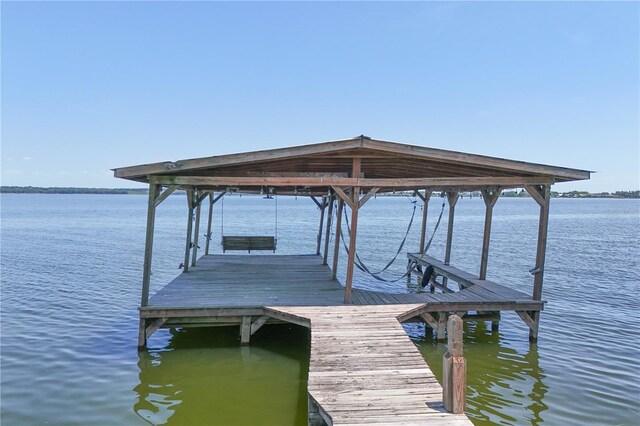 2929 Lakeshore Dr, Mount Dora, FL 32757 - dock with a water view and boat lift