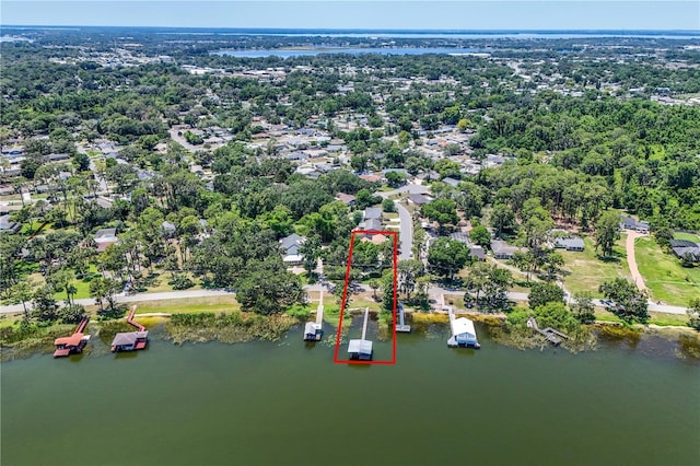 2929 Lakeshore Dr, Mount Dora, FL 32757 - view of property location featuring a nearby body of water and property boundaries highlighted