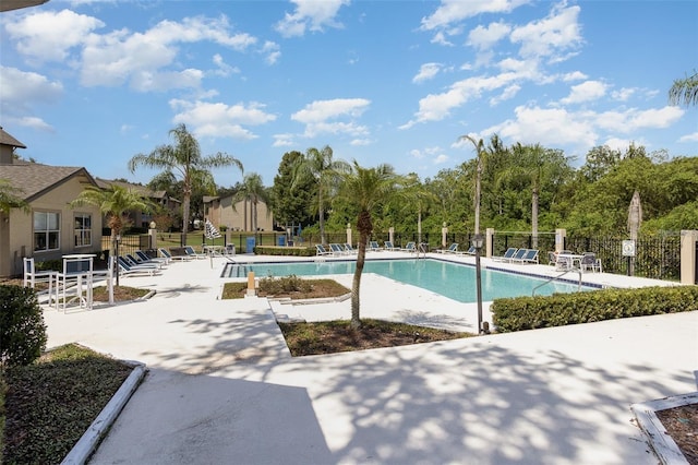 view of pool with a patio