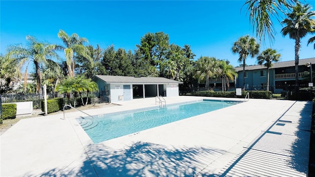 view of pool with a patio