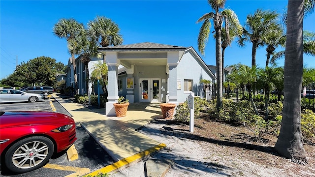 view of front of home featuring french doors