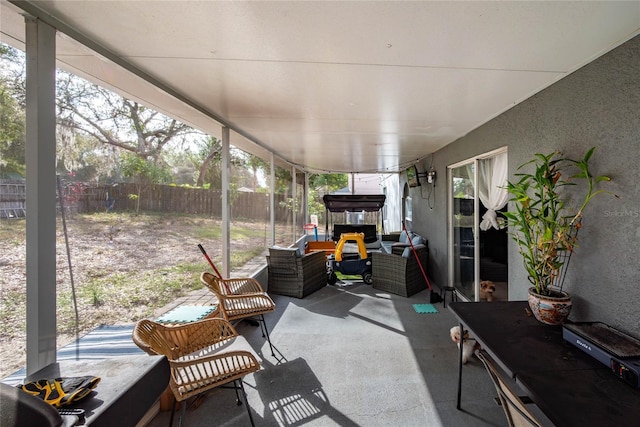 view of patio / terrace with fence