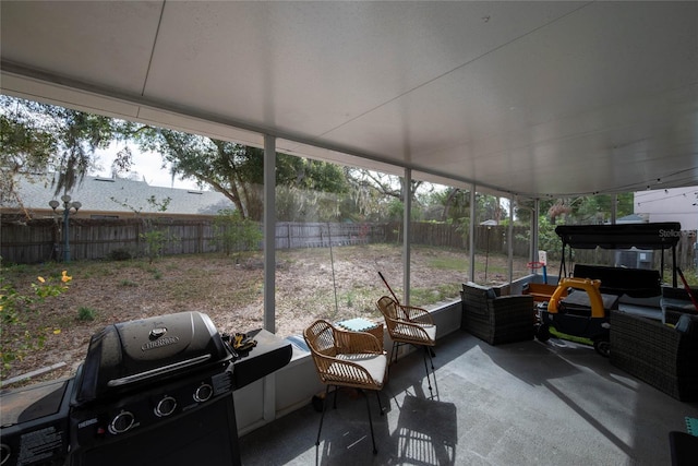 view of sunroom