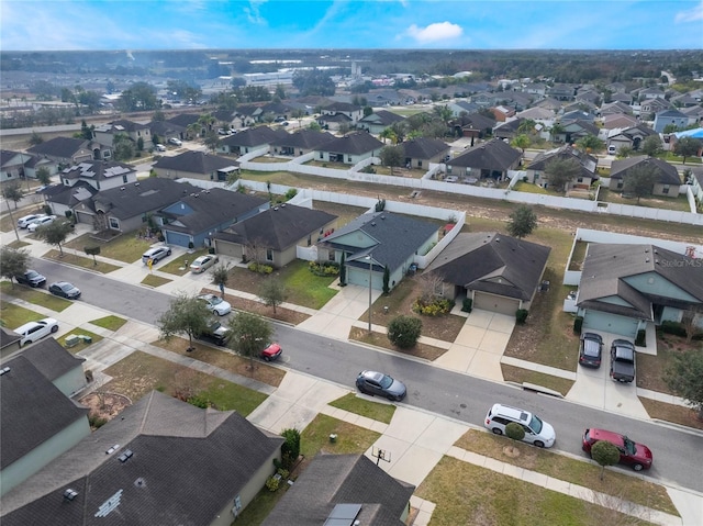 aerial view featuring a residential view