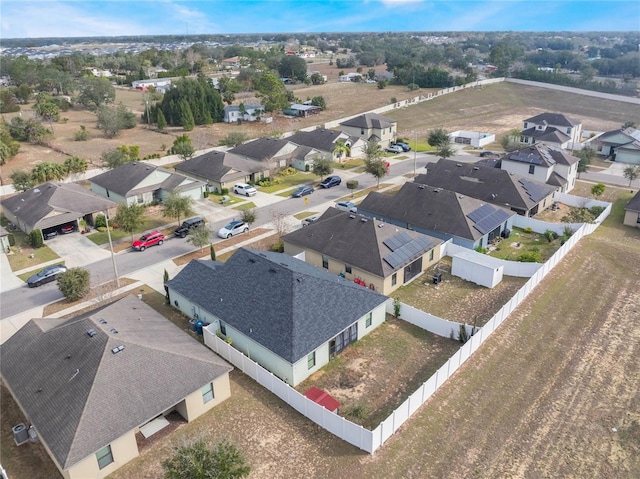 bird's eye view featuring a residential view