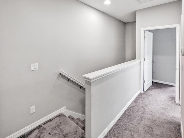 15574 Murcott Blossom Blvd, Winter Garden, FL 34787 - hall featuring an upstairs landing, carpet floors, and recessed lighting