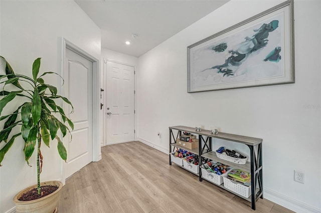 entryway featuring light hardwood / wood-style floors