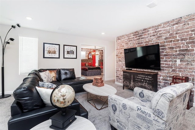 view of carpeted living room