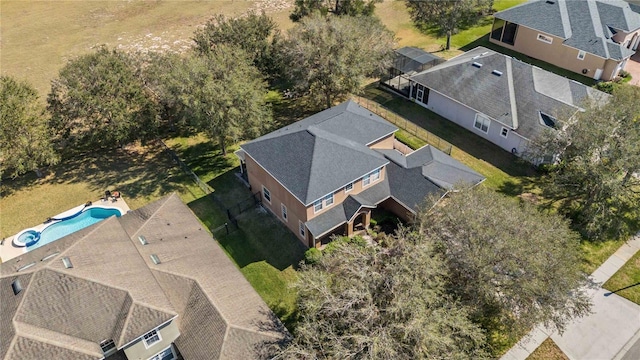 birds eye view of property featuring a residential view