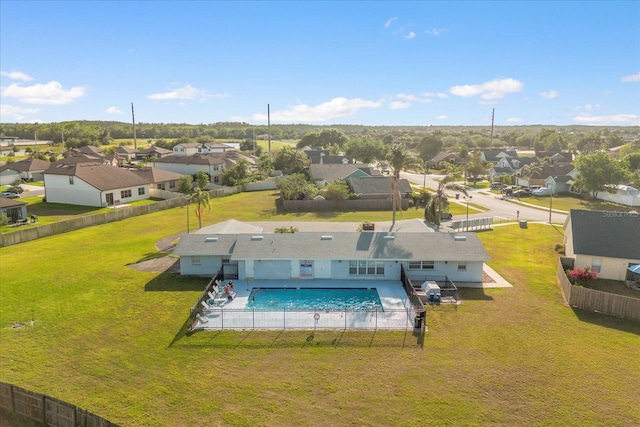 drone / aerial view featuring a residential view