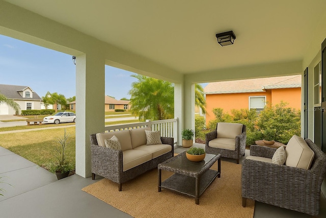3304 Kelsey Ln, Saint Cloud, FL 34772 - view of patio featuring an outdoor hangout area and a residential view